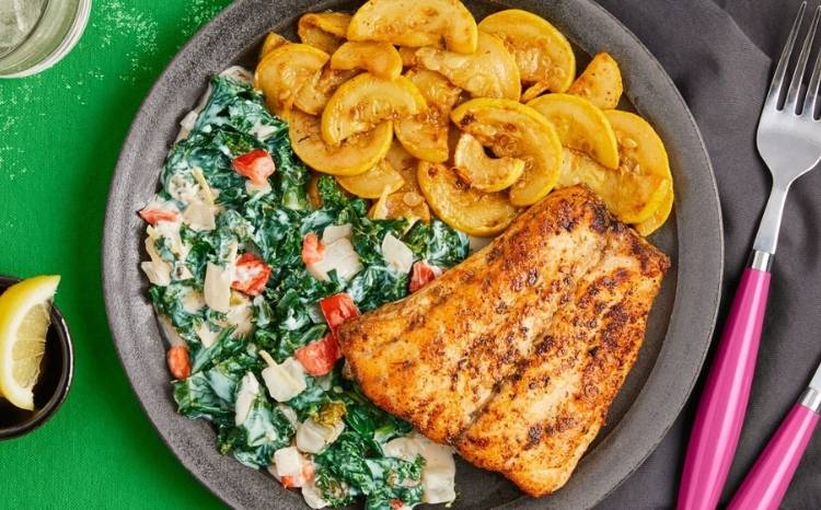 Green Chef Barramundi With Creamed Kale